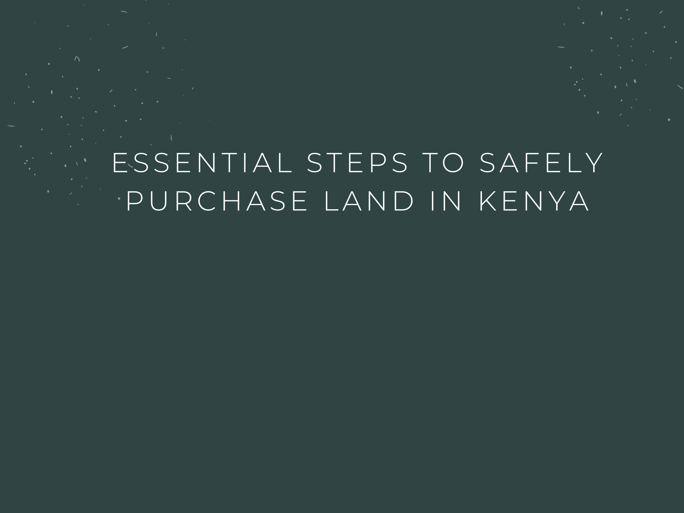 process of land buying in kenya